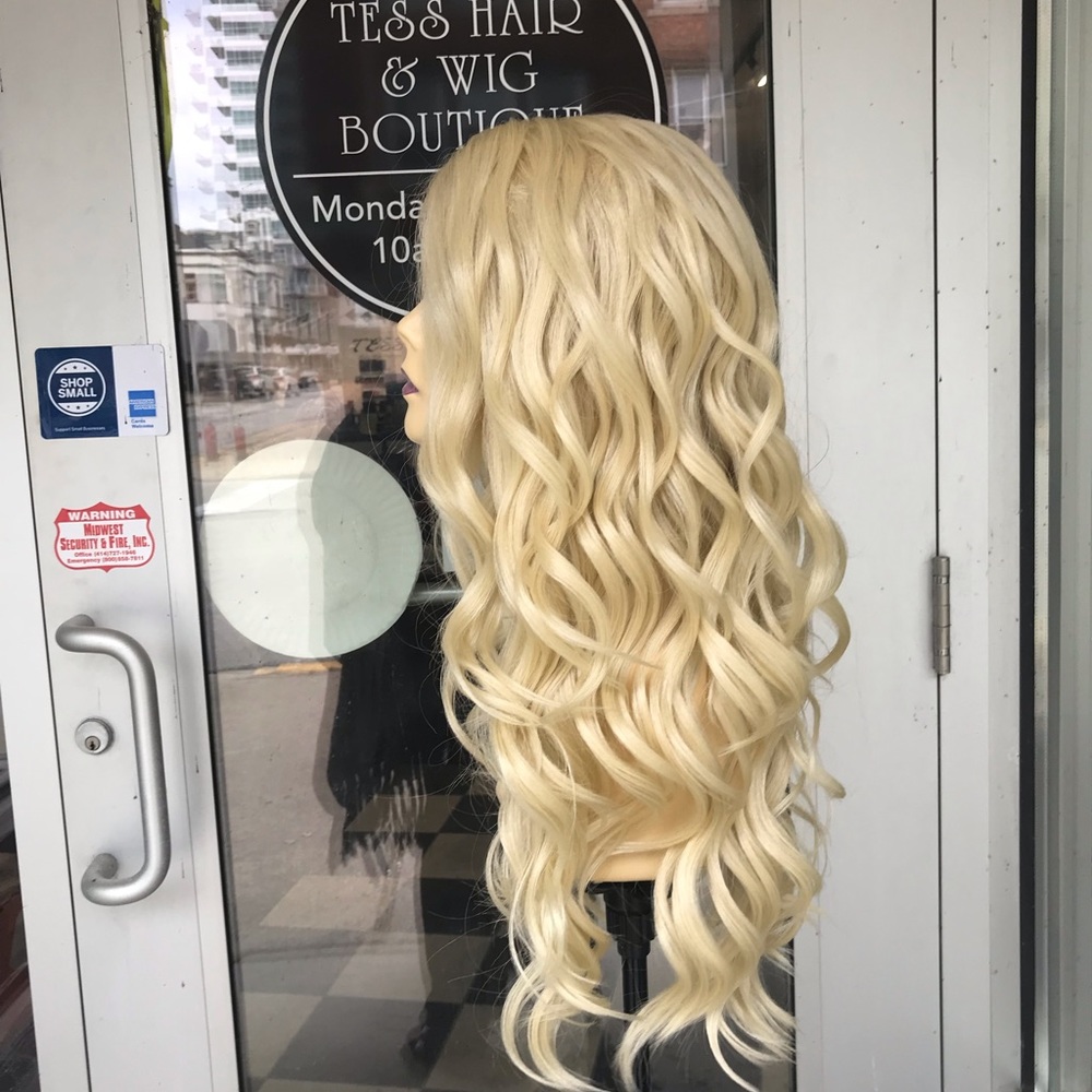 Wig Deep Wave 613 Long Wavy Wig Human hair Blende - Picture 8 of 8
